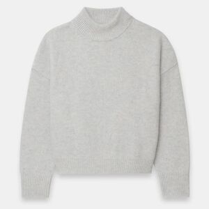 NADAAM Super Luxe Cashmere Mockneck Sweater, Frost Gray, Small